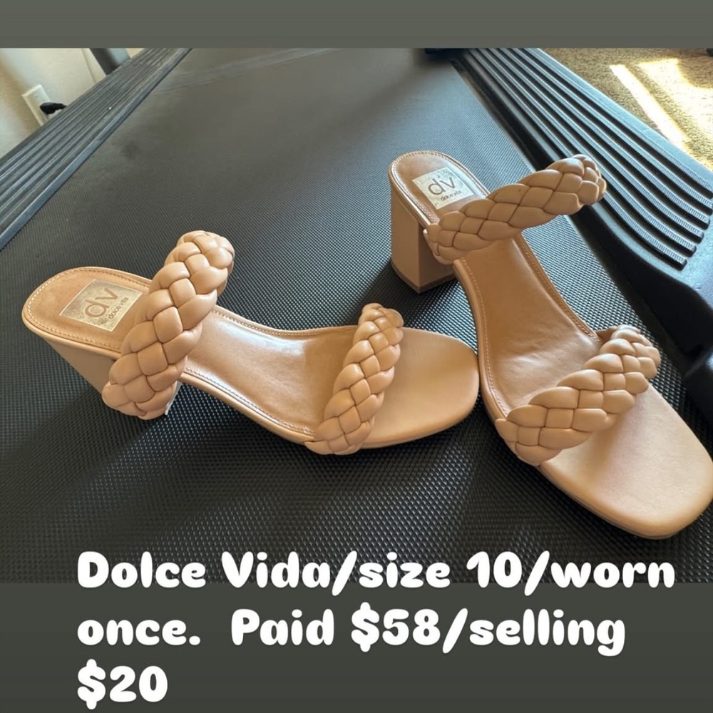 Dolce Vita Women's Beige Braided Heels
